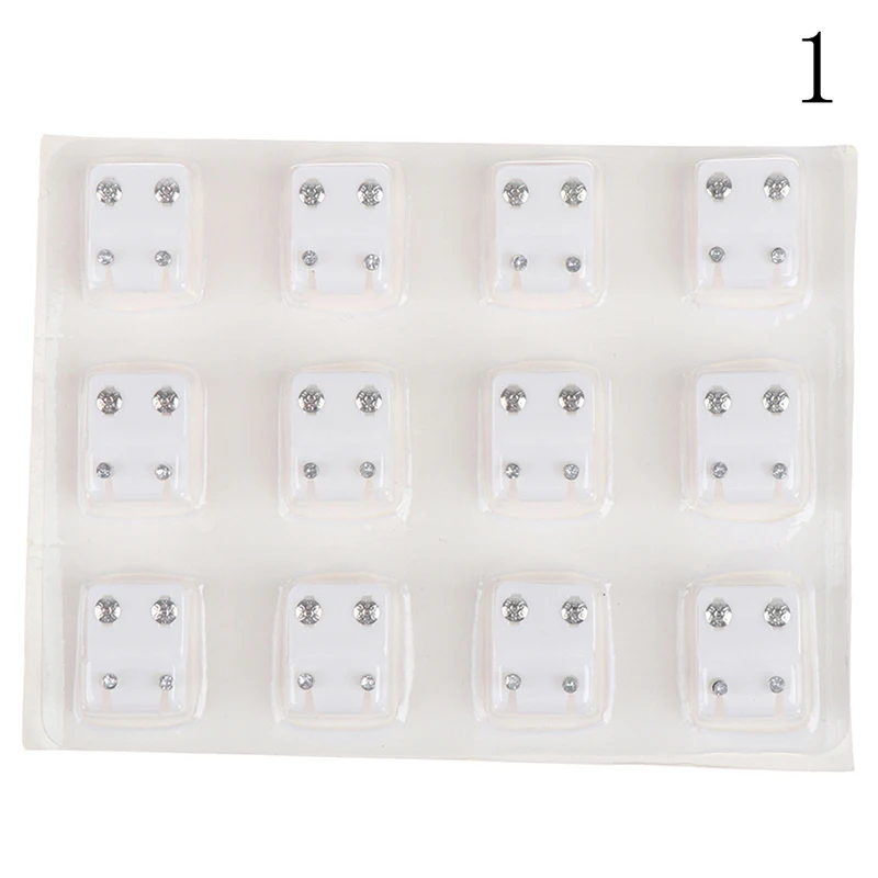 24Pcs Medical Earrings Piercing Tool Ear Stud Surgical Steel Earrings Women