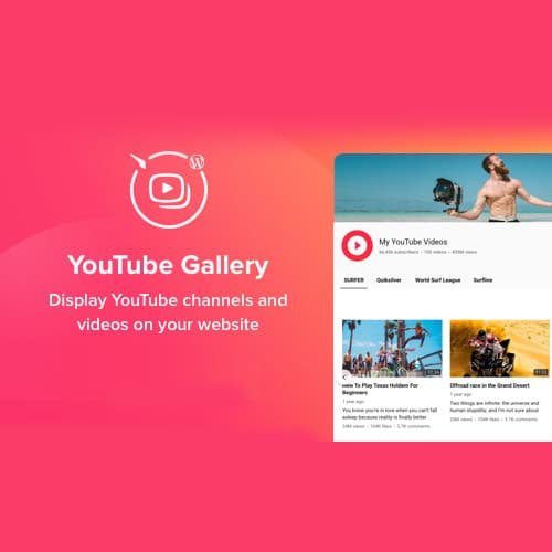 YouTube Plugin – WordPress Gallery for YouTube